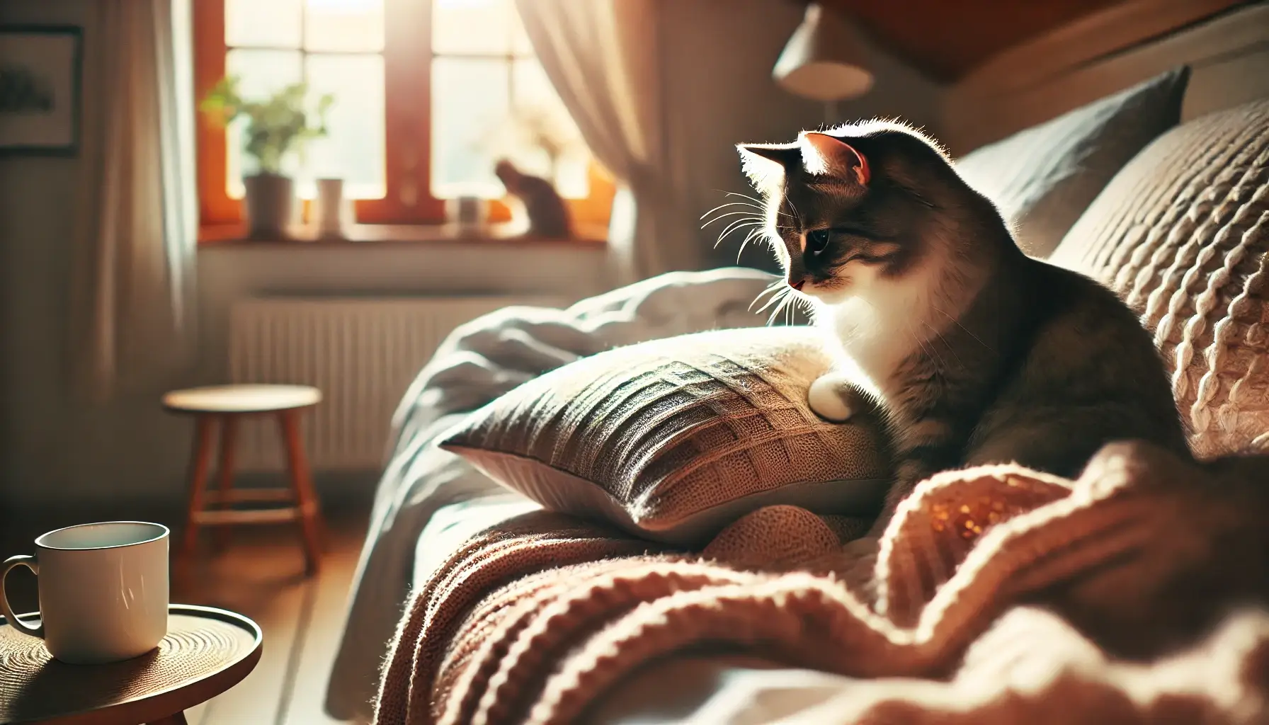 Katze macht ins Bett: Ursachen und Lösungen